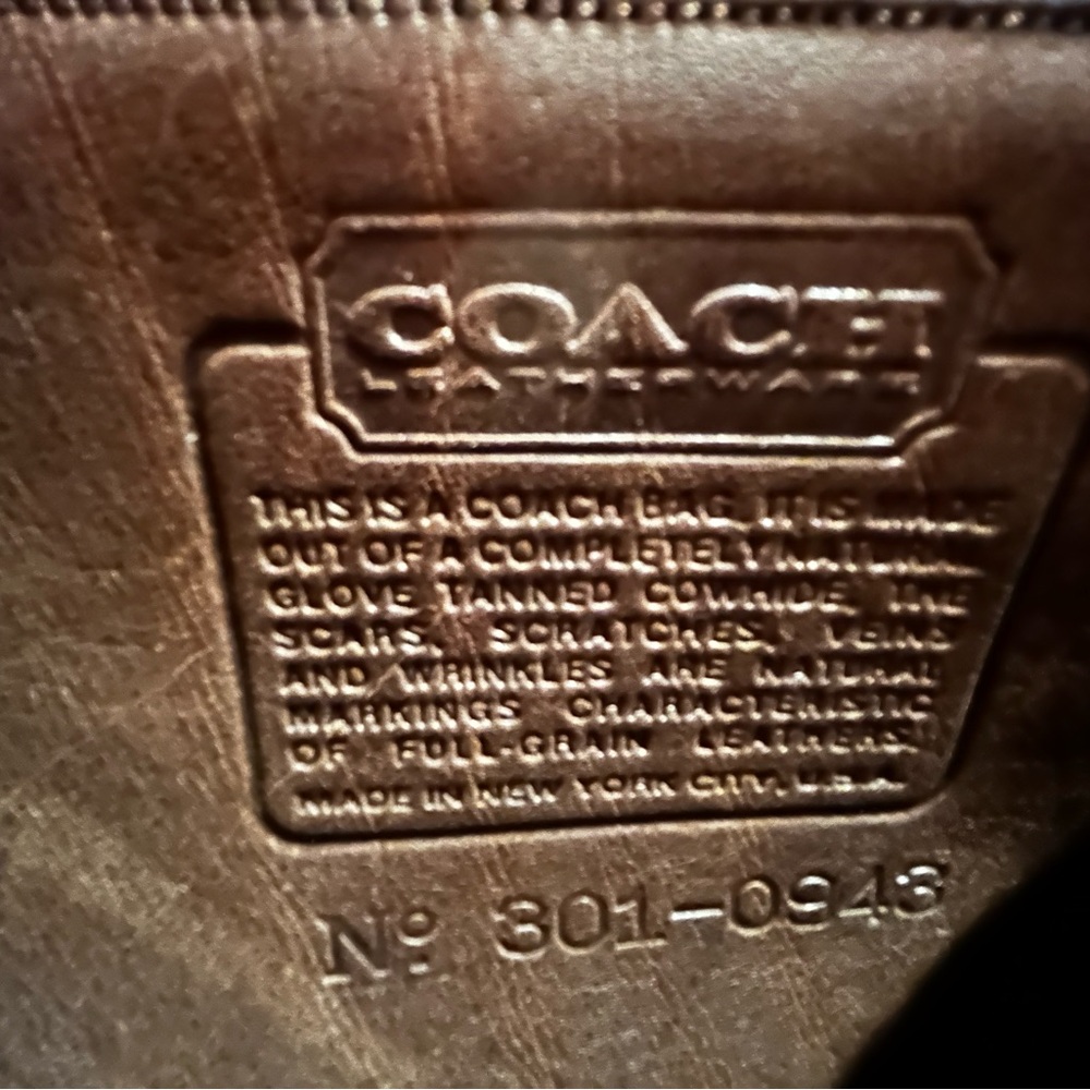 Vintage Coach, made in New York City, USA brown shoulder bag